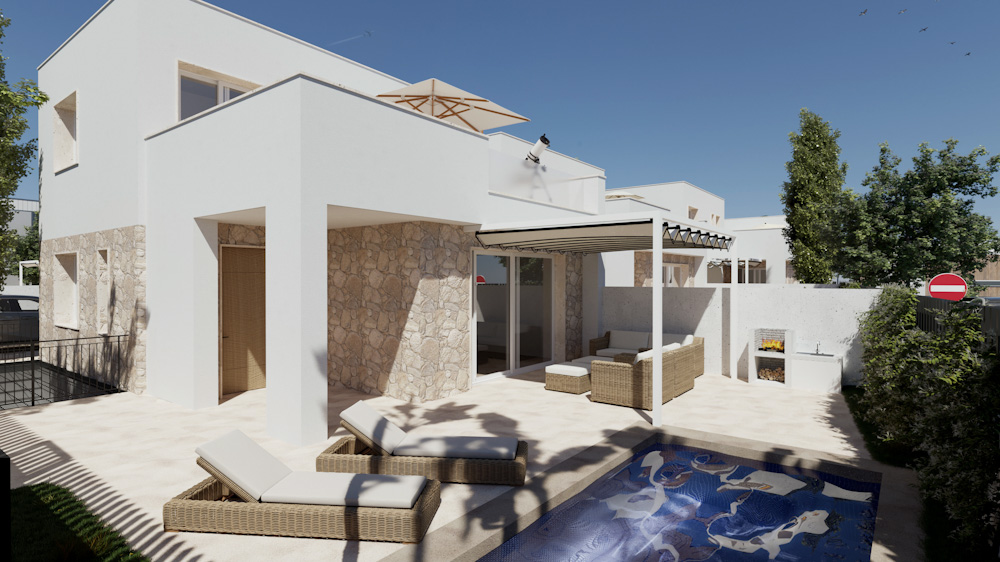 Moderne villa’s op onafhankelijk perceel /Hondon de las Nieves